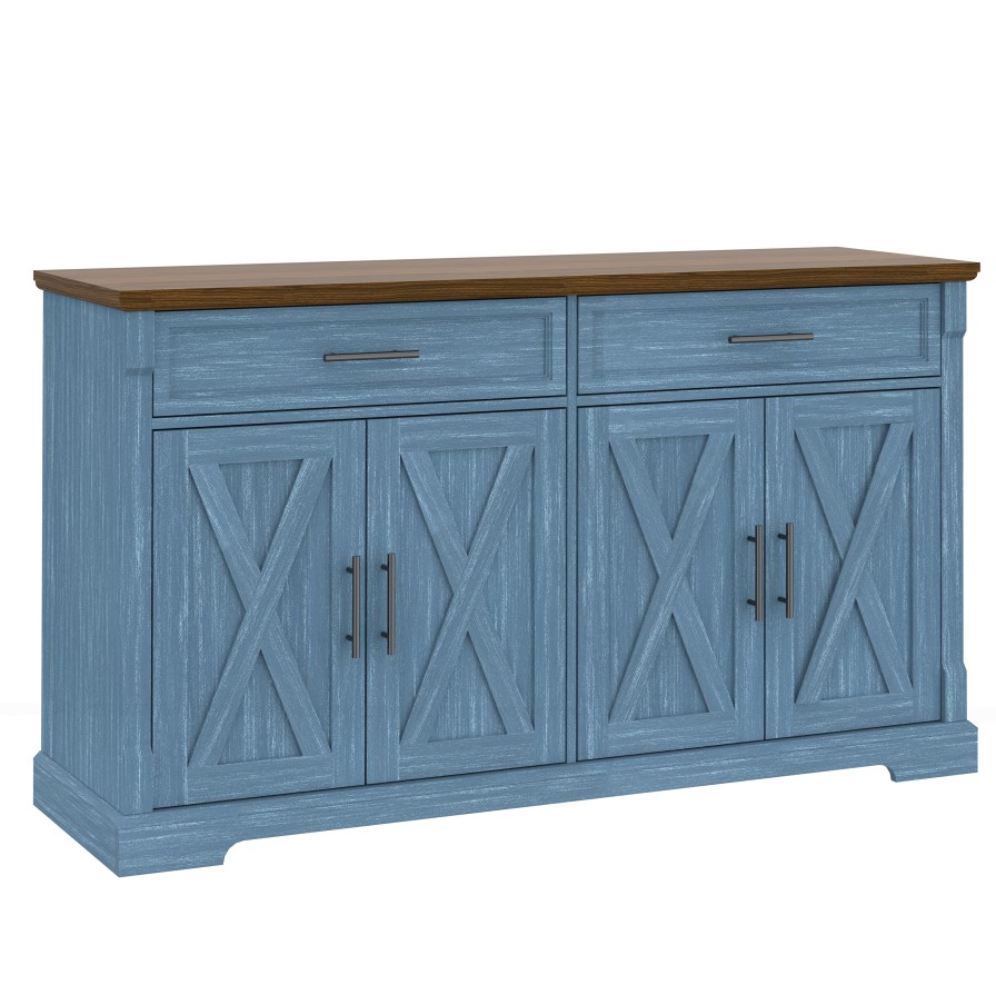 Bleuwharf 4 Door 2 Drawer Cabinet